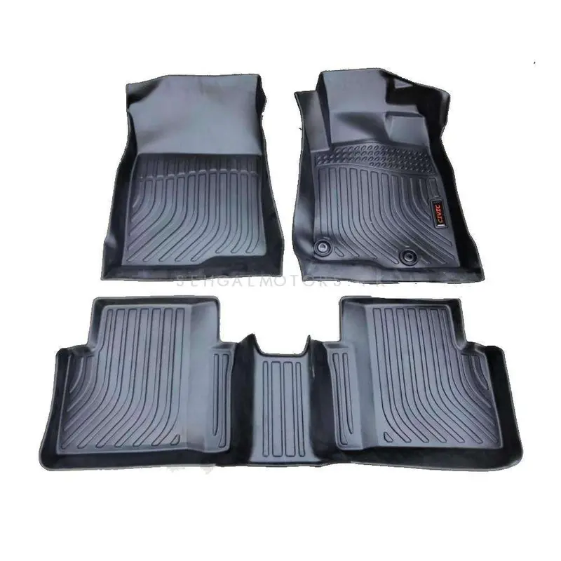 Honda Civic Tpr 5D Custom Floor Mat Black 3 Pcs 2022 - 2025 2