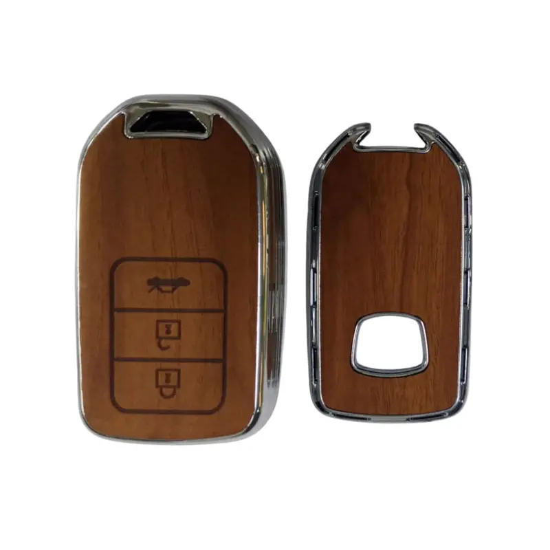 Honda Civic Tpu Key Cover Wooden Style 2016 - 2021 2