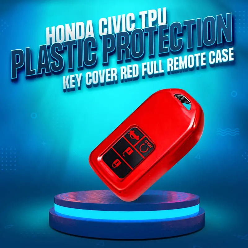 Honda Civic Tpu Plastic Protection Key Cover Red - Full Cover Remote Case Keyless Protector Jacket 1