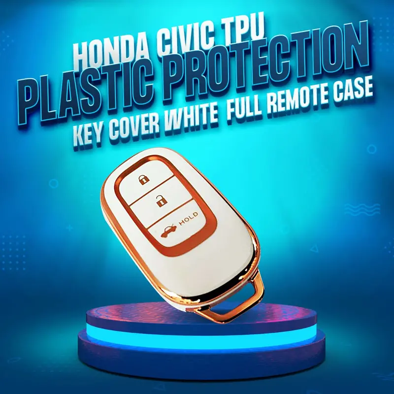 Honda Civic Tpu Plastic Protection Key Cover White 3 Button 2022 - 2025 1