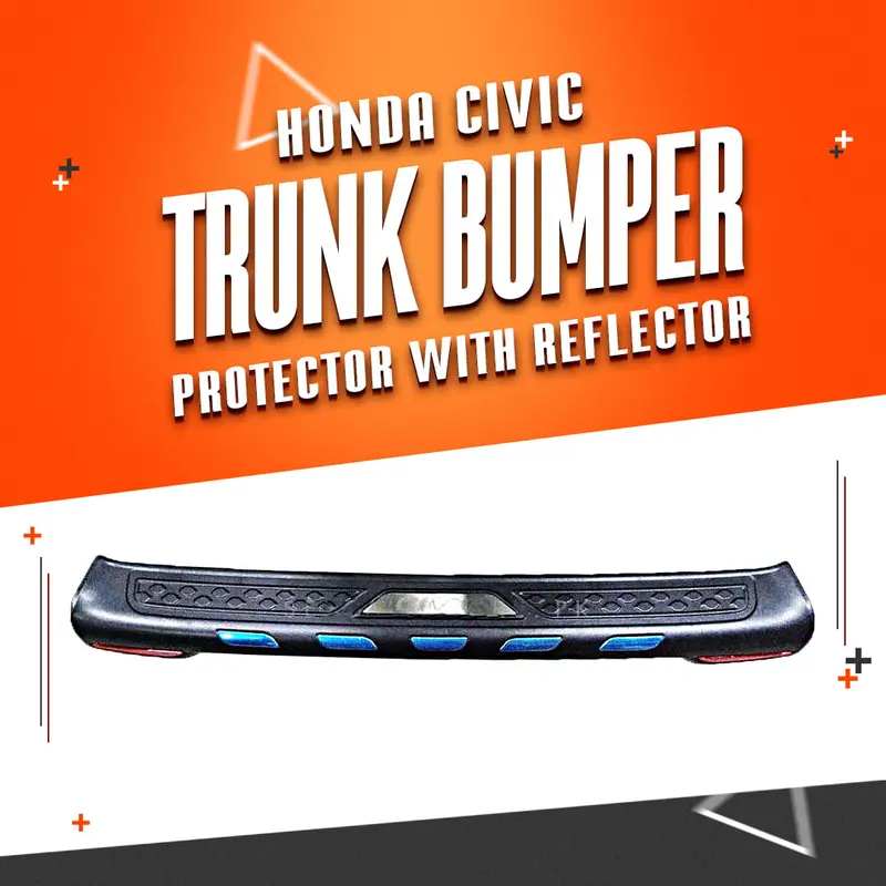 Honda Civic Trunk Bumper Protector With Reflector 2016 - 2021 1