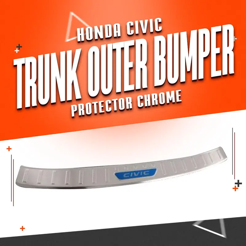 Honda Civic Trunk Outer Bumper Protector Chrome 2022 - 2025 1