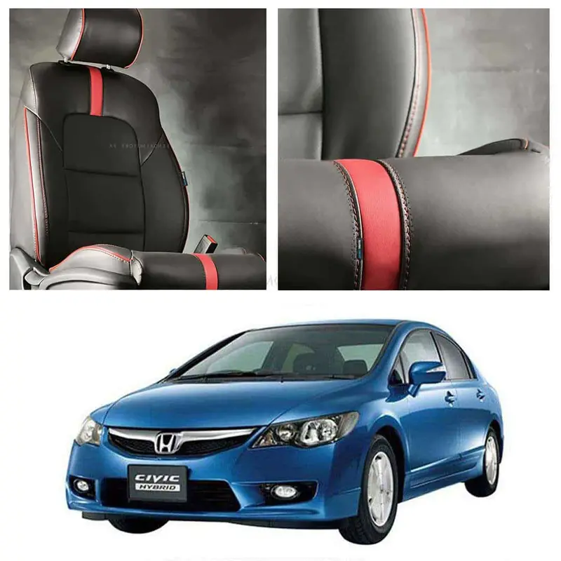 Honda Civic Type R Black Red Seat Covers 2006 - 2012 1