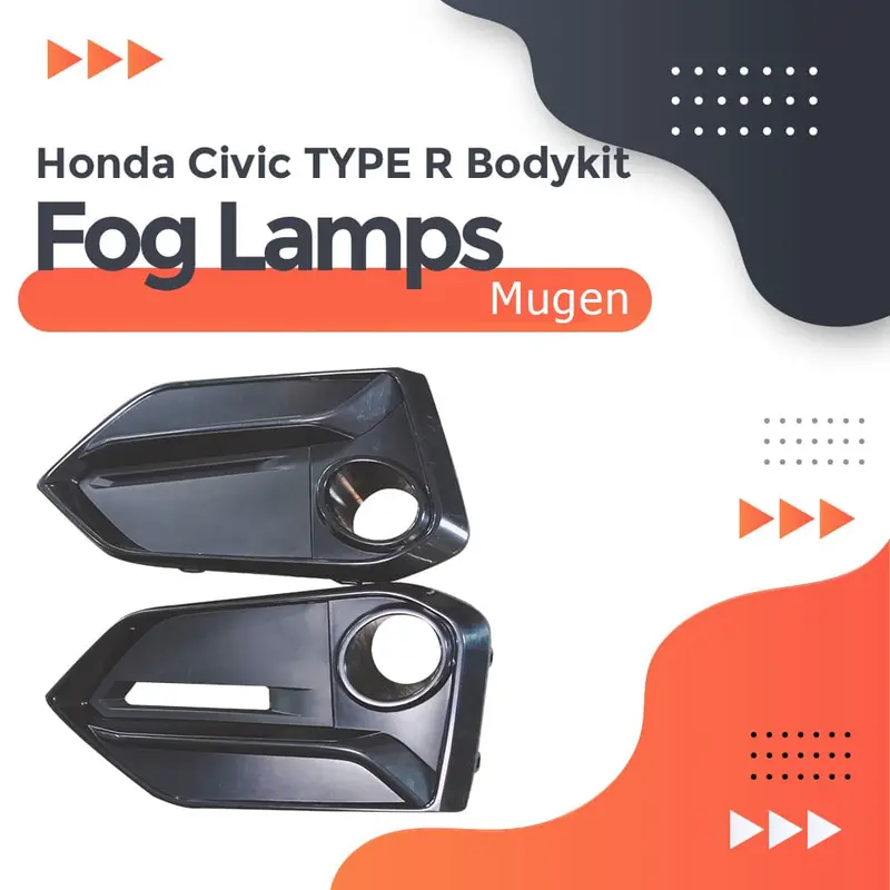Honda Civic Type R Bodykit Fog Lamps Cover 2016 - 2021 1