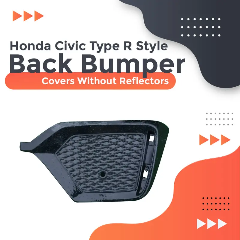 Honda Civic Type R Style Back Bumper Covers Without Reflectors 2016 - 2021 1