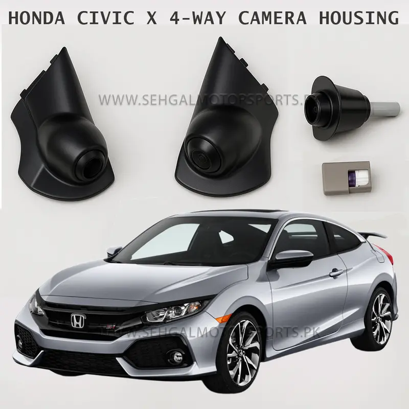 Honda Civic X 360° 4-Way Camera Covers  (Front + Back & Right + Left) Model: 2016 1