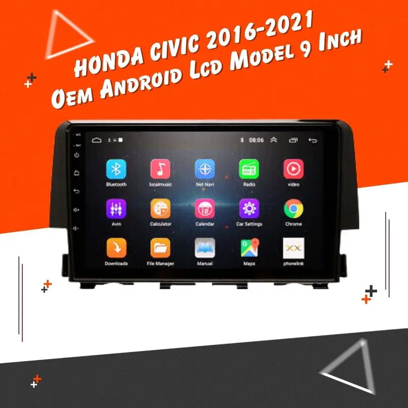 Honda Civic X Android Lcd Black 9 Inches 2016 - 2021 1