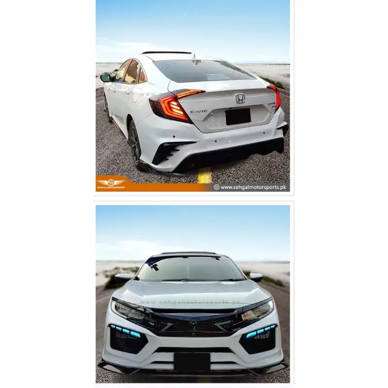 Honda Civic X Body Kit Fc-450 Style V2 Model 2016-2021 (Unpainted) 1