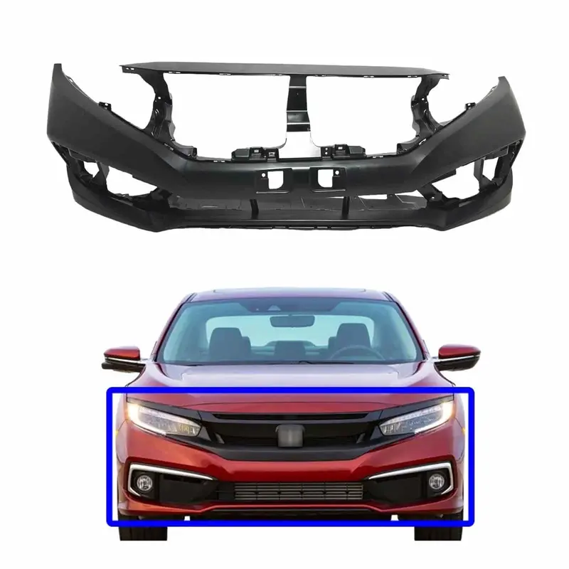 Honda Civic X Front Bumper With Lower Grill 2016 - 2021 1