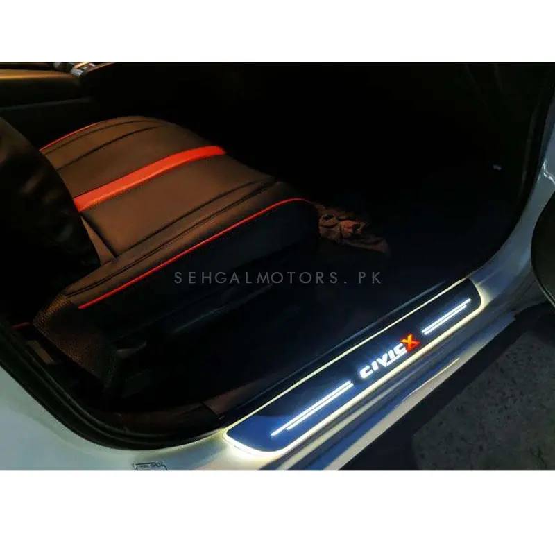 Honda Civic X Glass Led Sill Plates / Skuff Led Panels Warm White - Model 2016-2021 2