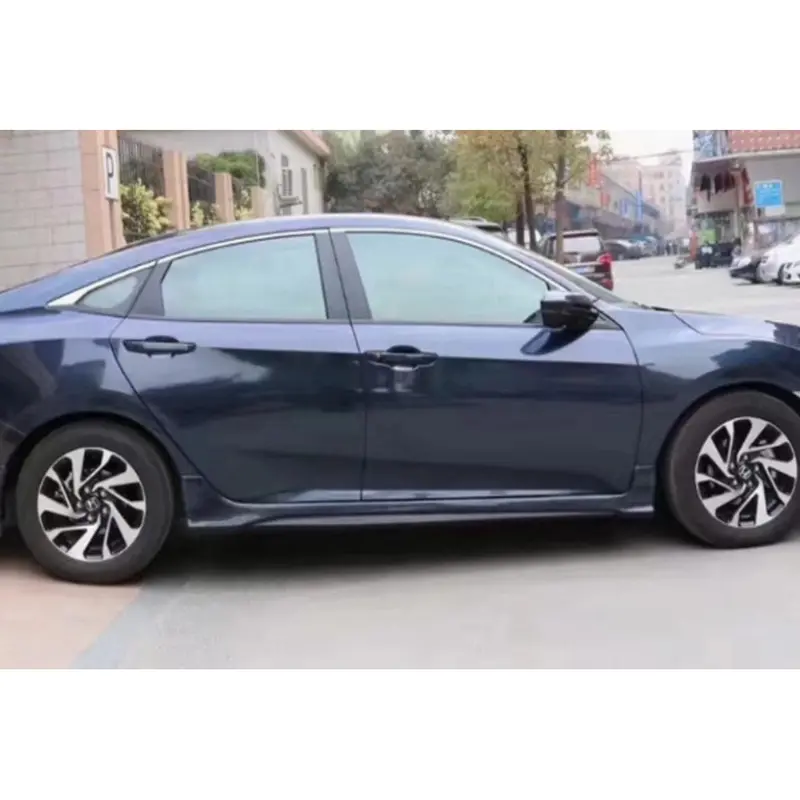 Honda Civic X Side Skirts Plastic - Pair 2016 - 2021 1