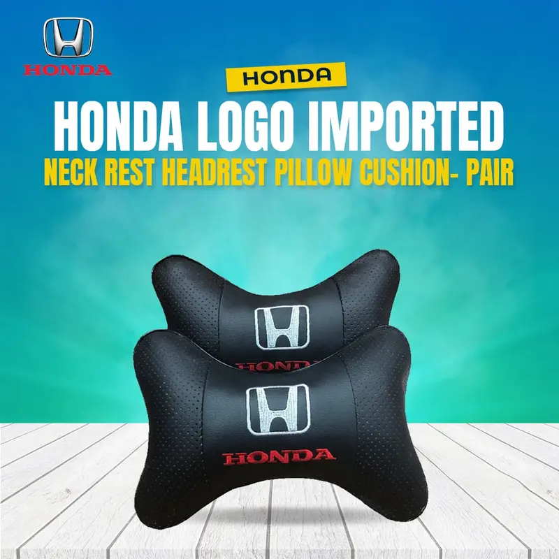 Honda Compatible Imported Neck Rest Headrest Pillow Cushion- Pair 1