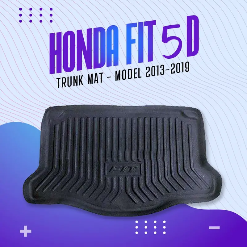 Honda Fit 5D Tpe Trunk Mat 2013 - 2019 - Cargo Boot Liner Diggi Protection Tray Cover 1