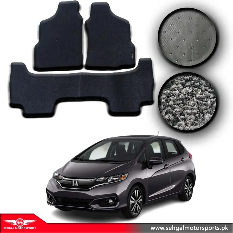 Honda Fit Carpet Floor Mat Special Black/Gray Model 2013-2018 1