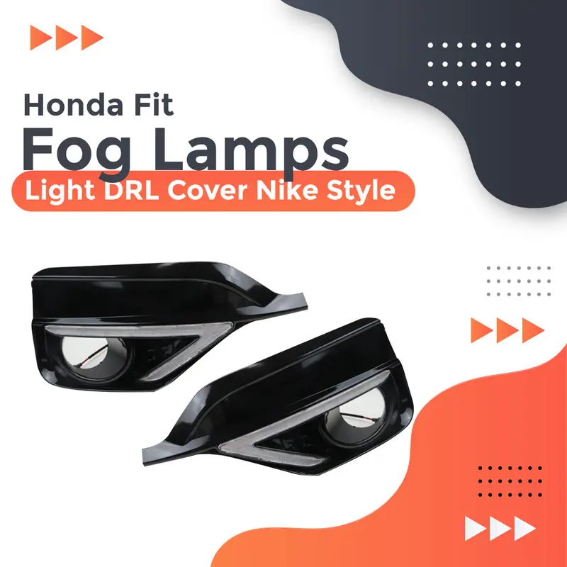 Honda Fit Fog Lamps Light Drl Cover Nike Style - Model 2013-2019 2