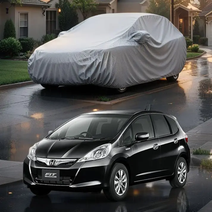 Honda Fit Hybrid Maximus Non Woven Car Top Cover - Model 2013-2017 - - Scratchproof And Waterproof - Without Belt 1