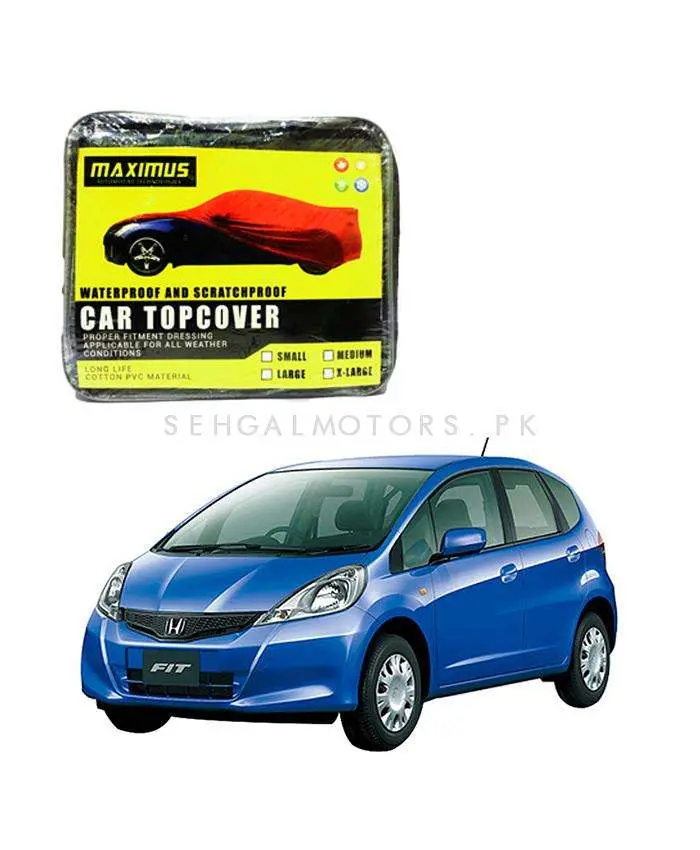 Honda Fit Maximus Non Woven Car Top Cover 2007-2013 - - Scratchproof And Waterproof - Without Belt 2