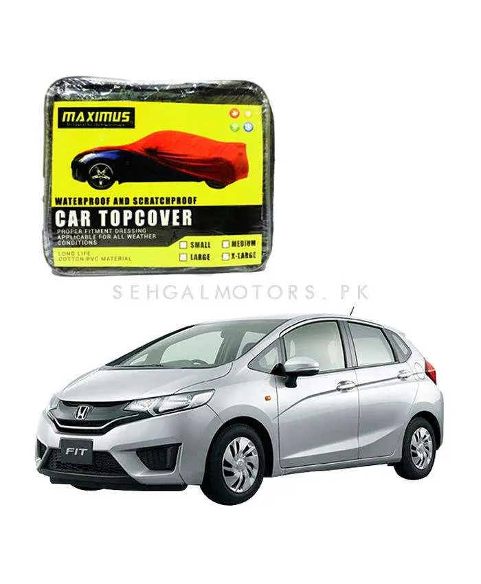 Honda Fit Maximus Non Woven Car Top Cover 2013-2017 - - Scratchproof And Waterproof - Without Belt 2