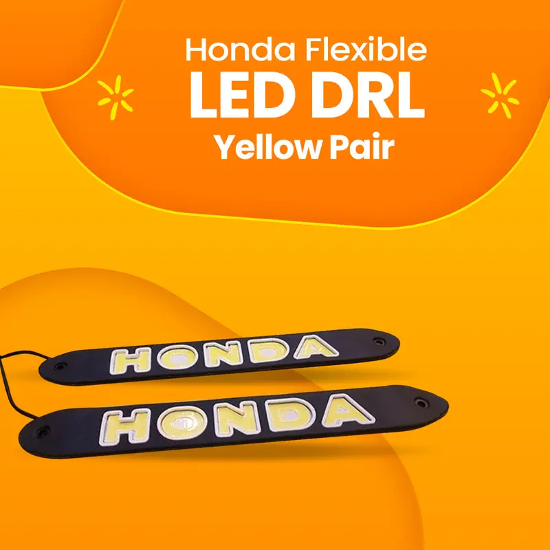 Honda Flexible Led Drl Yellow Pair - Daytime Running Lights | Car Styling Led Day Light | Drl Lamp 1