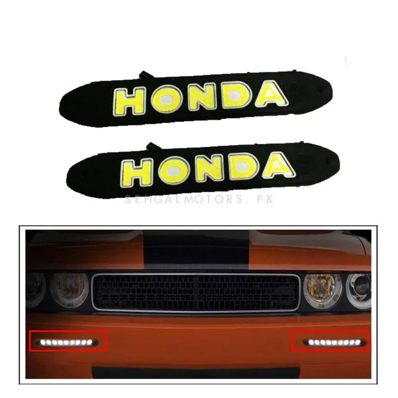 Honda Flexible Led Drl Yellow Pair - Daytime Running Lights | Car Styling Led Day Light | Drl Lamp 2
