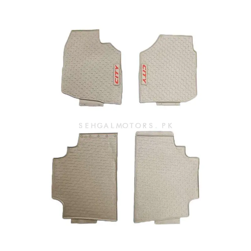Honda Grace Pvc Rubber Custom Fit Floor Mat 2018 - 2025 - - Mix Design 3Pc Beige 2