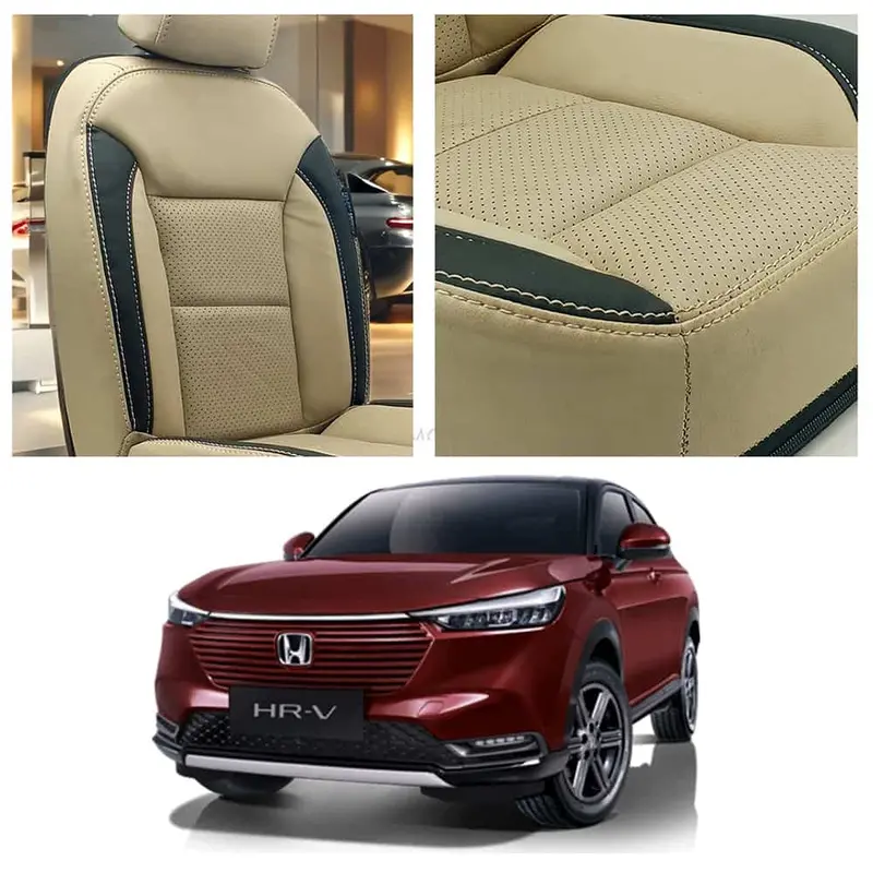 Honda Hrv Breathable Beige Black Seat Covers 2022 - 2026 1