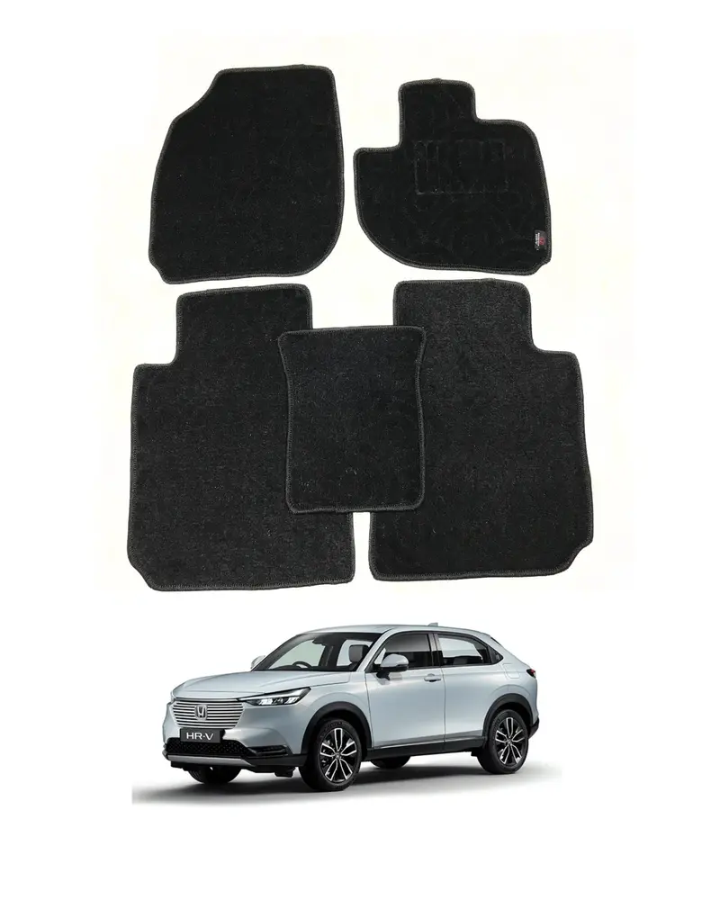 Honda Hrv Carpet Floor Mats Twist Fiber Black Model 2017-2024 1