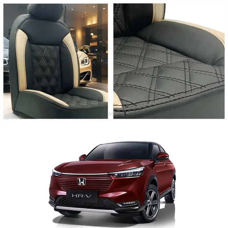 Honda Hrv Diamond Cut Black Beige Seat Covers 2022 - 2026 1