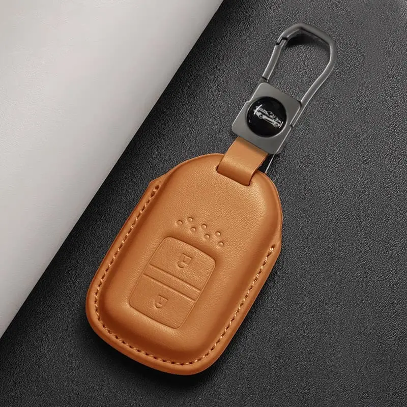 Honda Hrv Tpu Key Cover Camel 2022 - 2025 - - Leather Texture 1