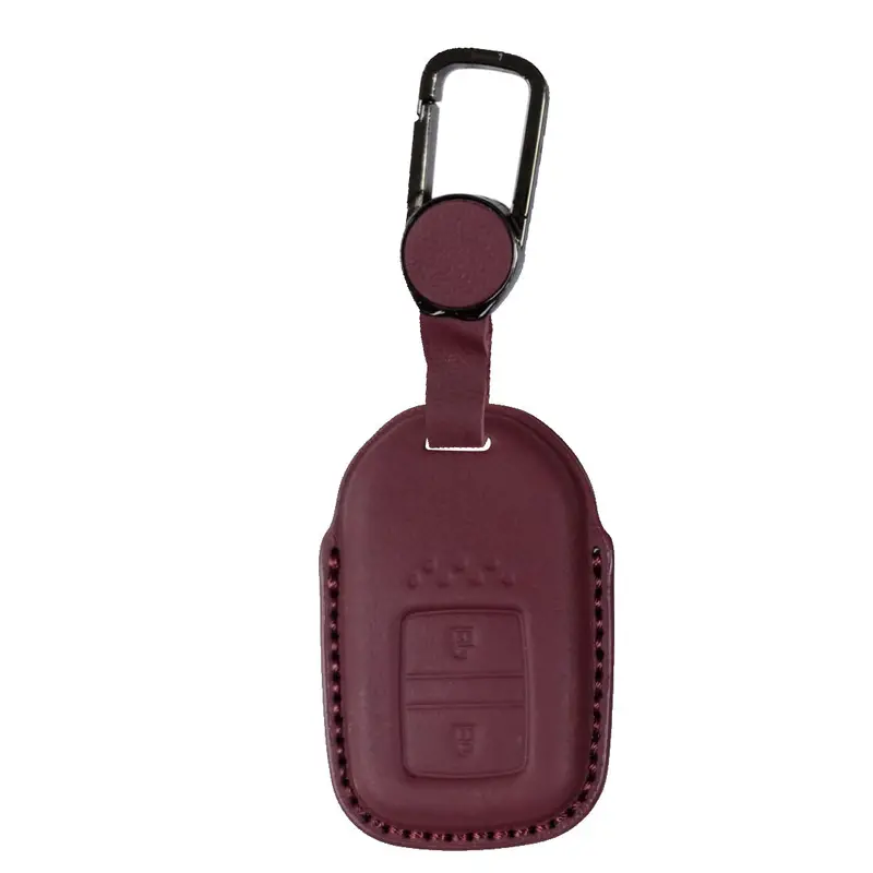 Honda Hrv Tpu Key Cover Maroon 2022 - 2025 - - Leather Texture 1