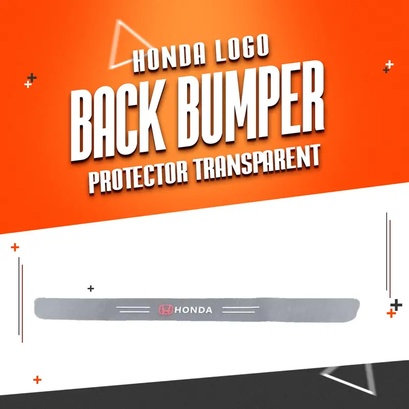 Honda Logo Back Bumper Protector Transparent 1