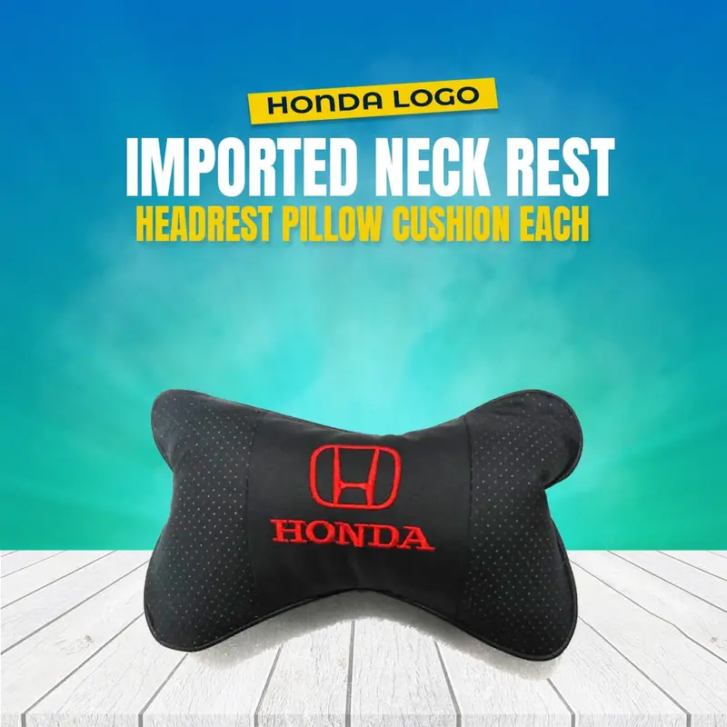 Honda Logo Imported Neck Rest Headrest Pillow Cushion Each 1