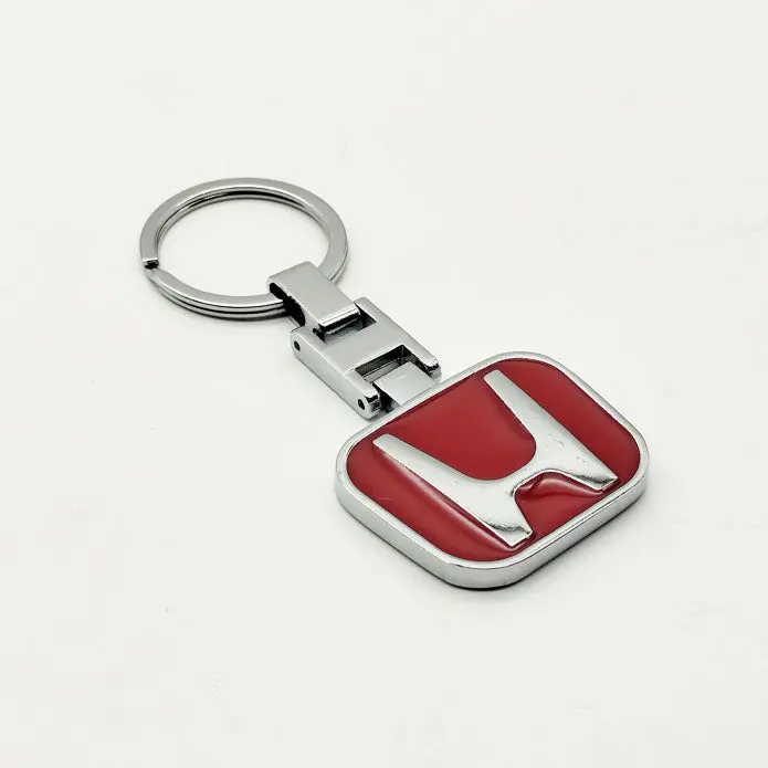 Honda Logo Red Metal Keychain Keyring - Stylish & Durable 2