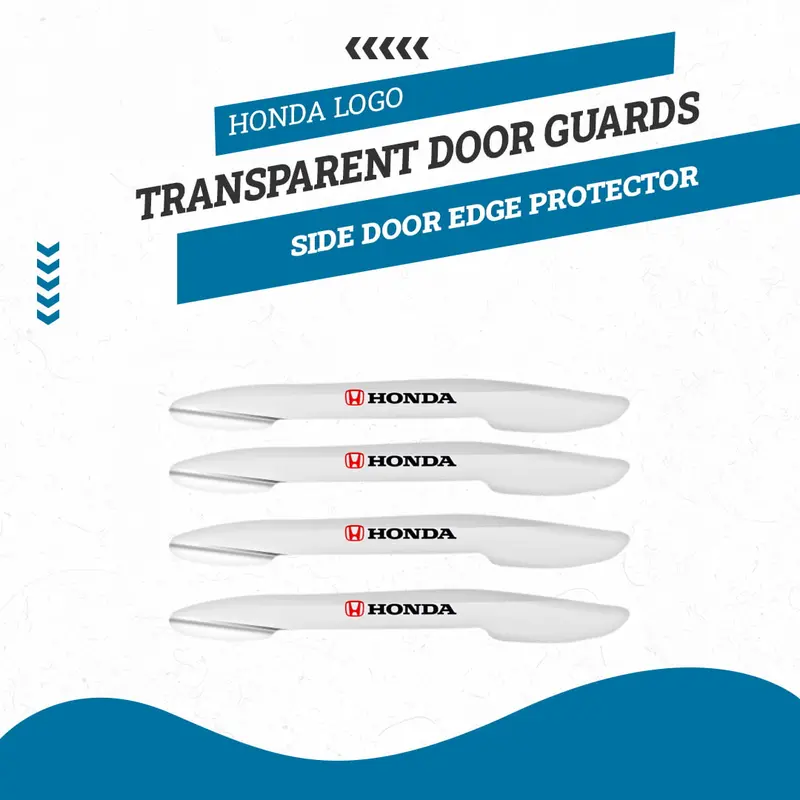 Honda Logo Transparent Door Guards - Side Door Edge Protector 1