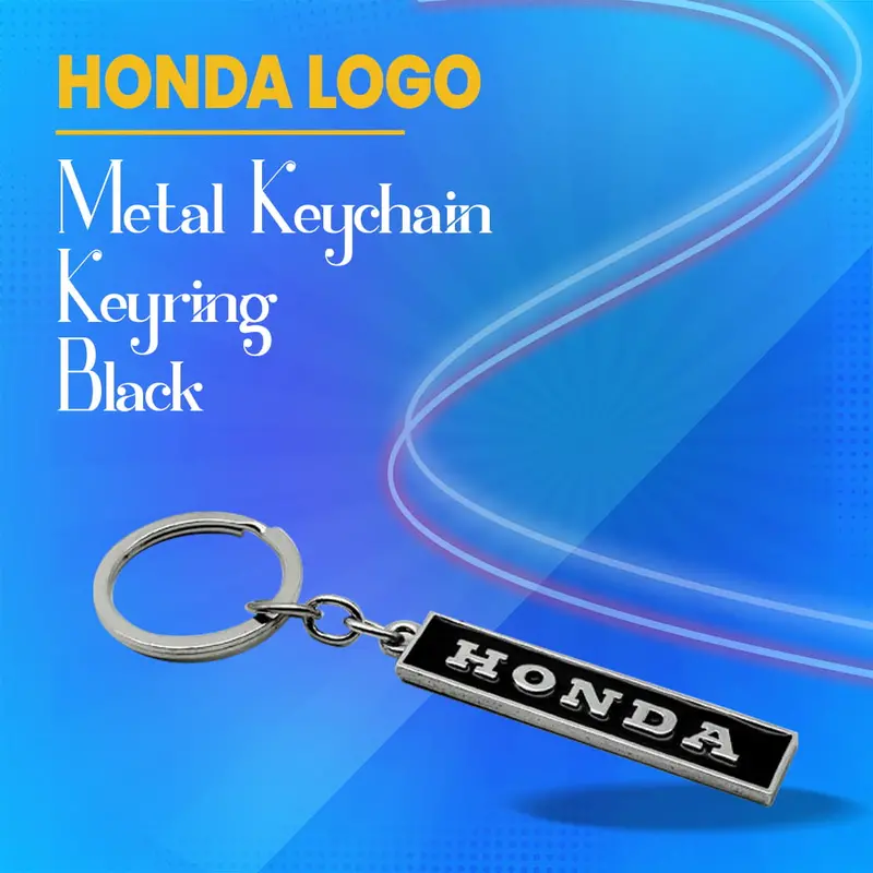 Honda Metal Keychain Keyring - Black 1