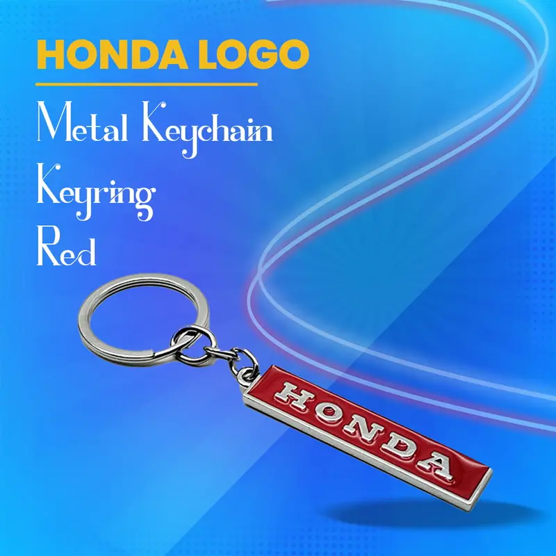 Honda Metal Keychain Keyring - Red 1
