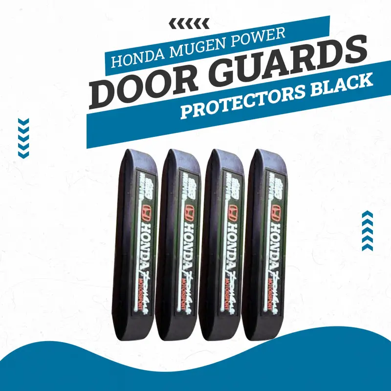 Honda Mugen Power Door Guards Protectors Black - Edge Protection Anti-Scratch Buffer Strip 1