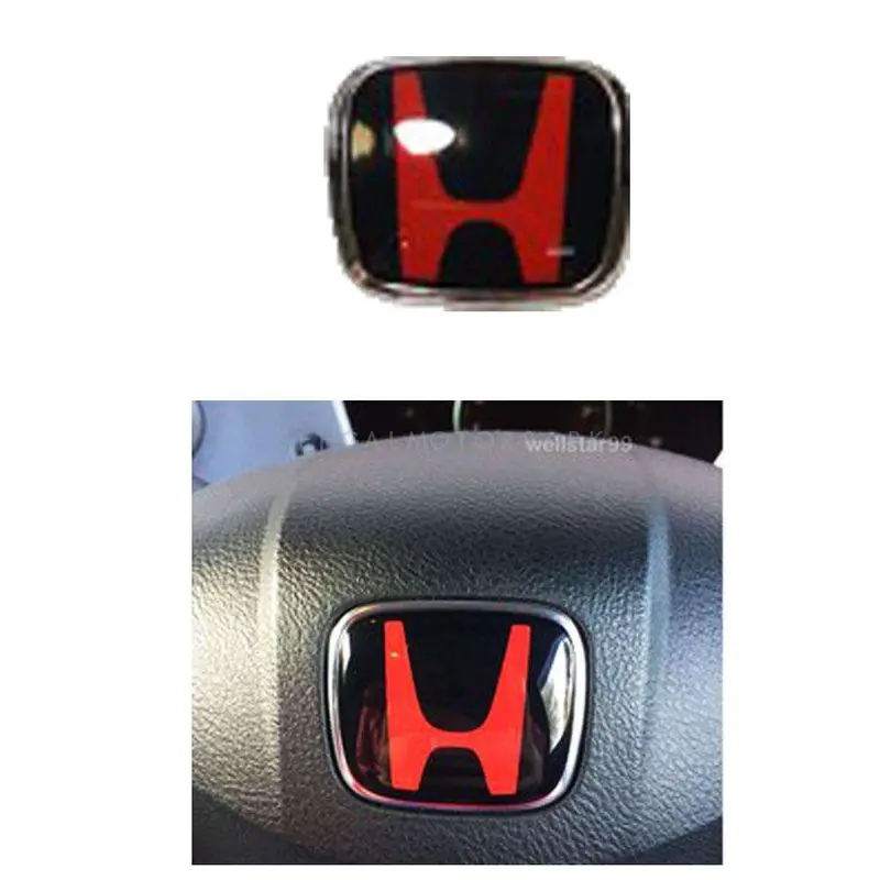 Honda Mugen Steering Logo Red Black 2