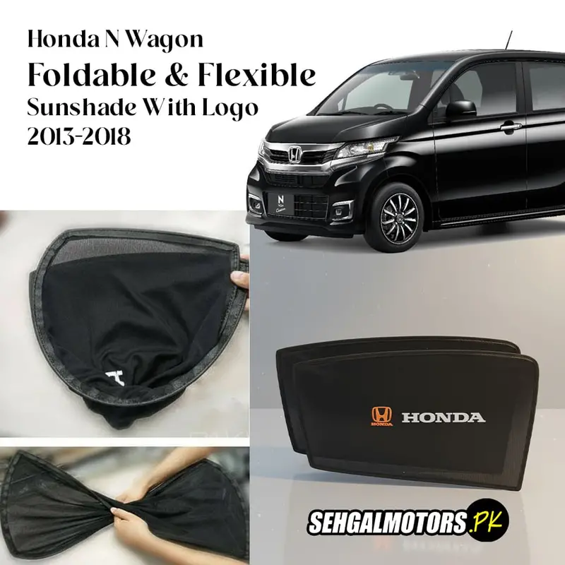 Honda N Wagon Foldable & Flexible Sunshade With Logo 2013 - 2018 - Side Sun Shade 1