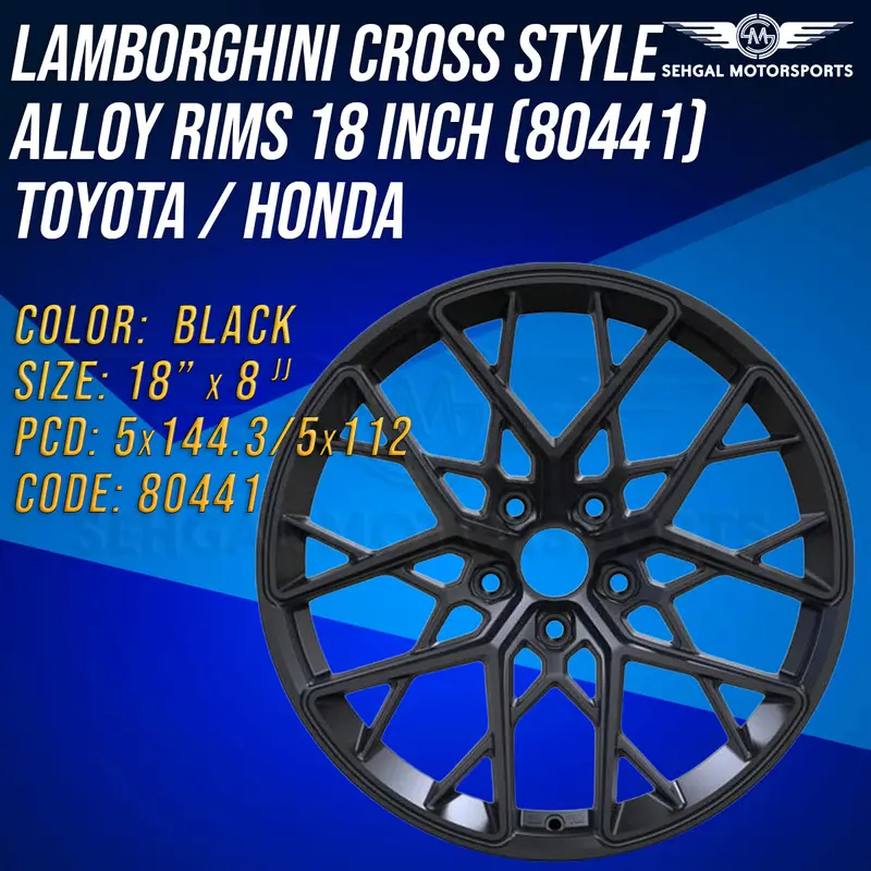 Honda/Toyota Lamborghini Cross Style Alloy Rims 18 Inch (80441) 2