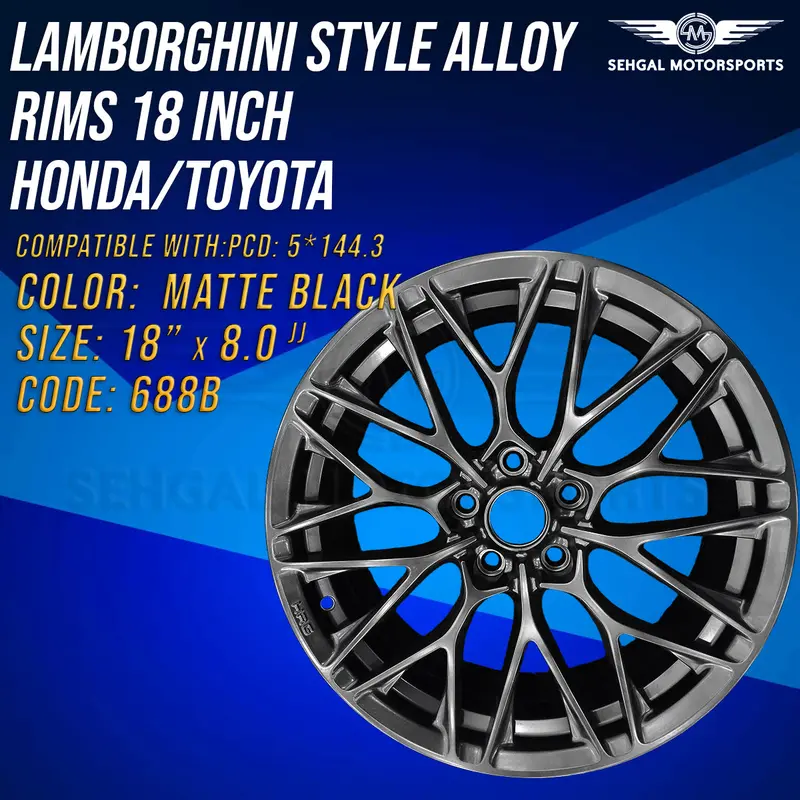 Honda/Toyota Lamborghini Style Alloy Rims 18 Inch (688B) 2