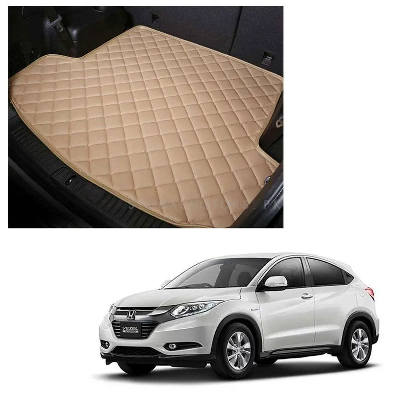 Honda Vezel 7D Trunk Mat Mix Thread Beige 2013 - 2025 - Cargo Boot Liner Diggi Protection Tray Cover 2