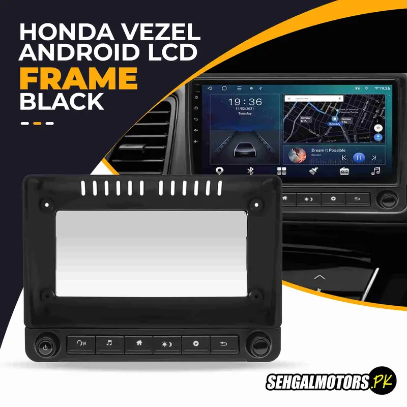 Honda Vezel Android Lcd Frame With Grip Black 9 Inches 2013 - 2018 1
