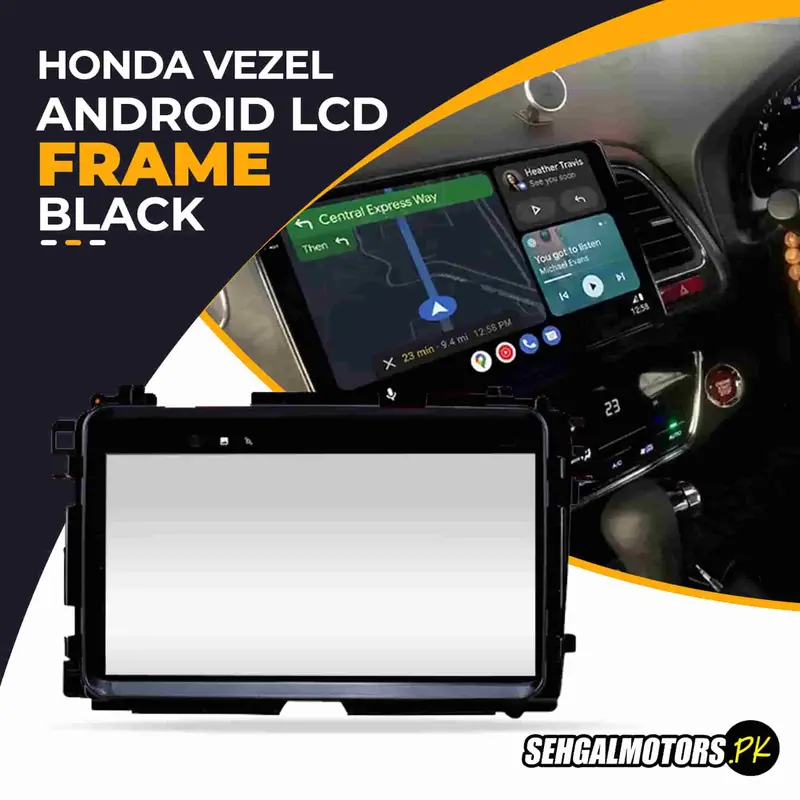 Honda Vezel Android Lcd Frame With Grip Black 9 Inches 2013 - 2025 1