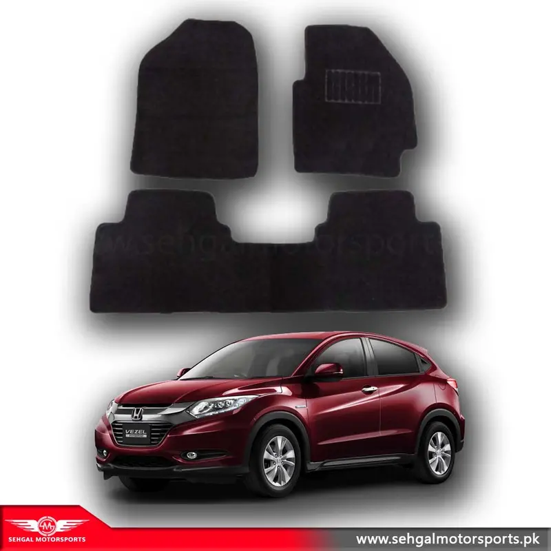 Honda Vezel Carpet Floor Mat Special Black/Gray Model 2014-2019 1