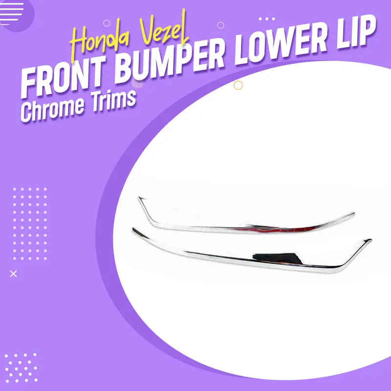 Honda Vezel Front Bumper Lower Lip Chrome Trims 2013 - 2025 1