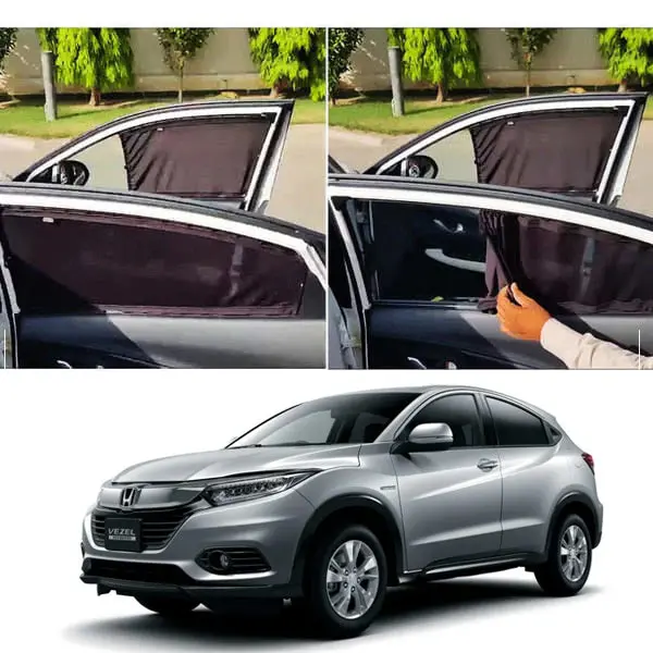 Honda Vezel Hrv 2Nd Gen Custom Fit Retractable Curtains 2016 - 2021 - Sun Shades - Parda 1