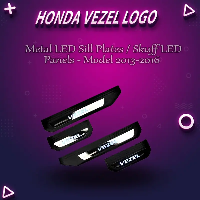 Honda Vezel Metal Led Sill Plates / Skuff Led Panels - Model 2013-2016 1