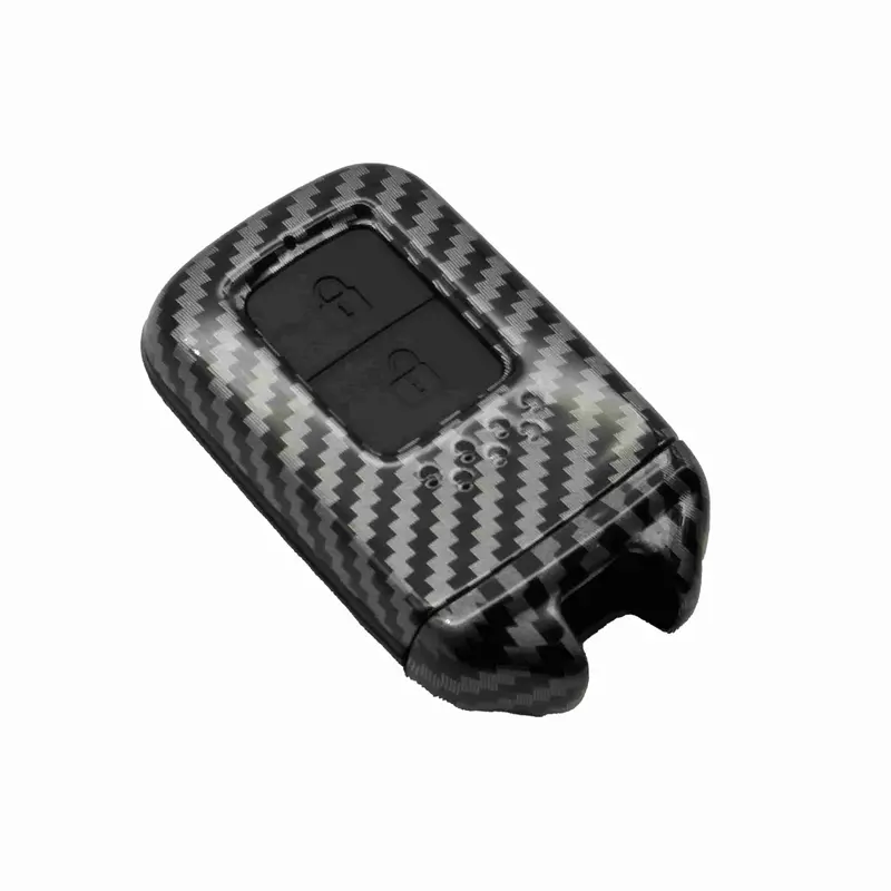 Honda Vezel Plastic Protection Key Cover Carbon Fiber With Black Pvc 2013 - 2025 - 2 Buttons 2