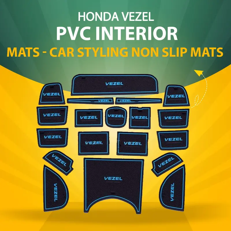 Honda Vezel Pvc Interior Mats - Car Styling Non Slip Mats | Car Door Groove Mat  Stickers 1